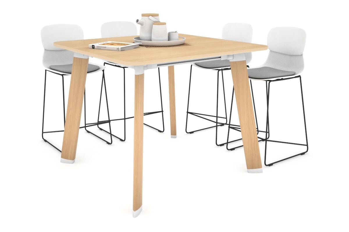 Switch Collaborative Large Counter High Table - Rounded Corners [1100L x 1100W with Rounded Corners] Jasonl wood imprint leg maple 