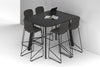 Switch Half Collaborative Counter High Table - Large Rounded Corners [1500L x 1200W with Large Rounded Corners] - Thumbnail 9 