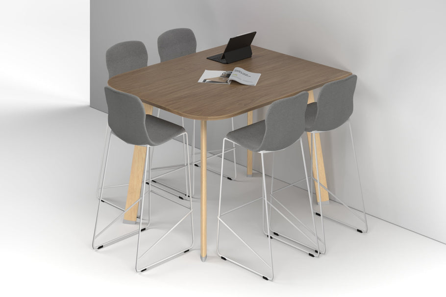 Environmental image of Switch Half Collaborative Counter High Table - Large Rounded Corners [1500L x 1200W with Large Rounded Corners]