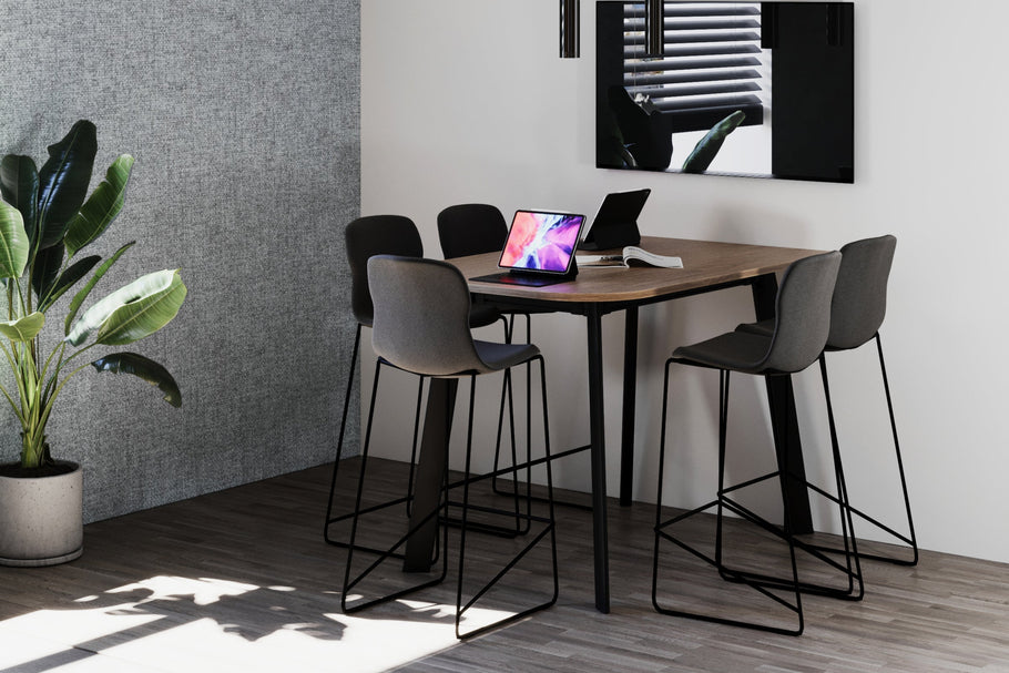 Environmental image of Switch Half Collaborative Counter High Table - Large Rounded Corners [1500L x 1200W with Large Rounded Corners]