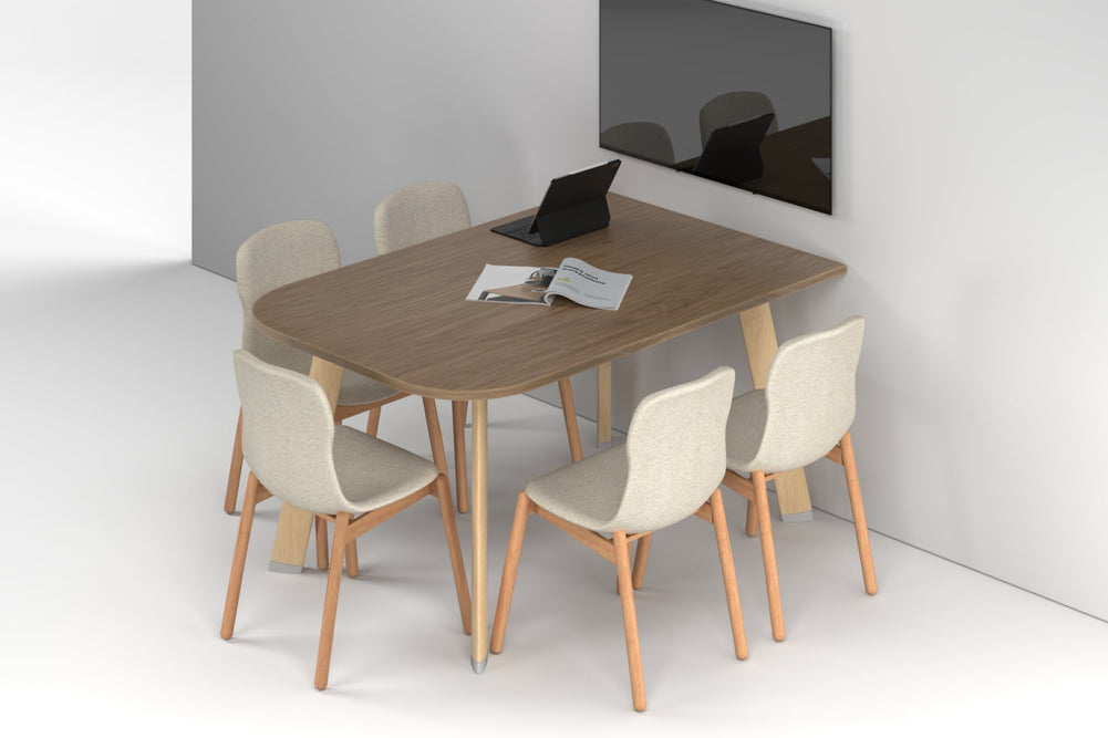 Switch Half Meeting Room Table - Large Rounded Corners [1500L x 1000W with Large Rounded Corners]-wood imprint leg salvage oak 