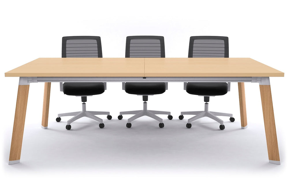 Switch Meeting Room Table [2400L x 1200W]-Wood imprint maple 