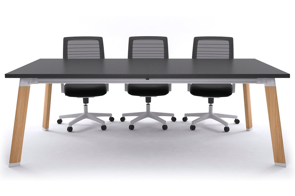 Switch Meeting Room Table [2400L x 1200W]-Wood imprint black 
