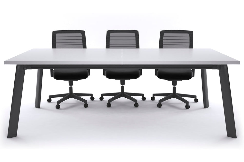Switch Meeting Room Table [2400L x 1200W]-Black white 