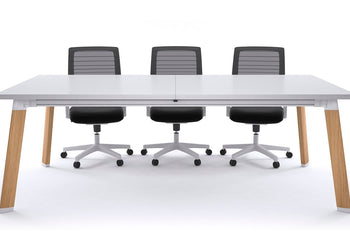 Switch Meeting Room Table [2400L x 1200W] Jasonl Wood imprint white 