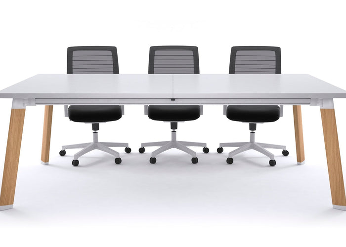 Switch Meeting Room Table [2400L x 1200W] Jasonl Wood imprint white 