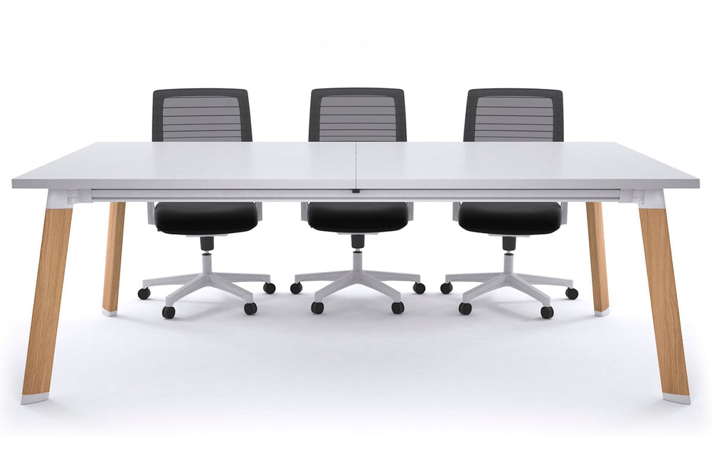 Switch Meeting Room Table [2400L x 1200W]-Wood imprint white 
