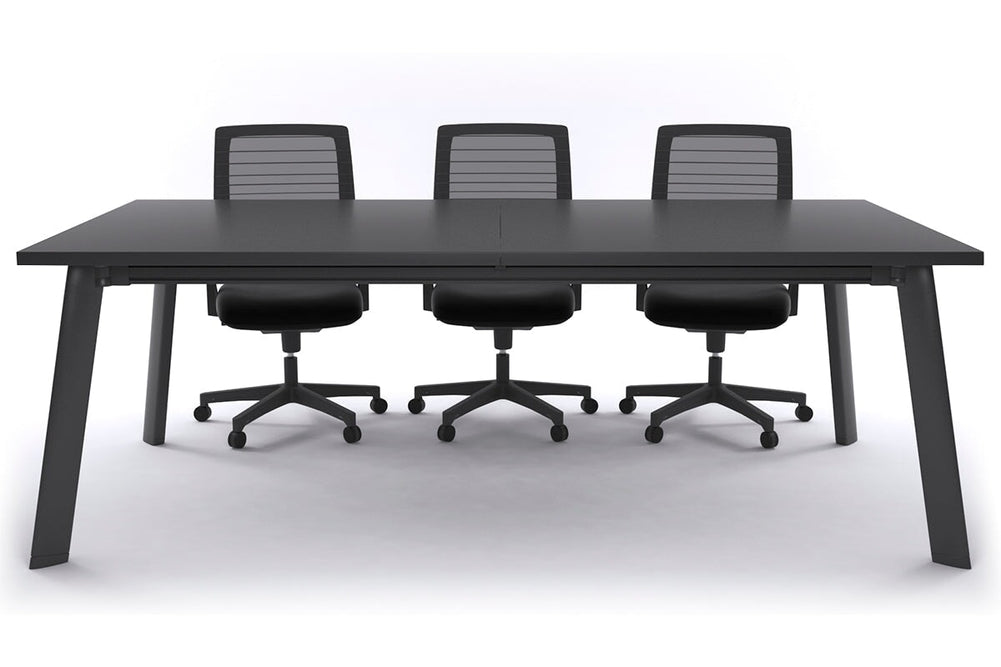 Switch Meeting Room Table [2400L x 1200W]-Black black 