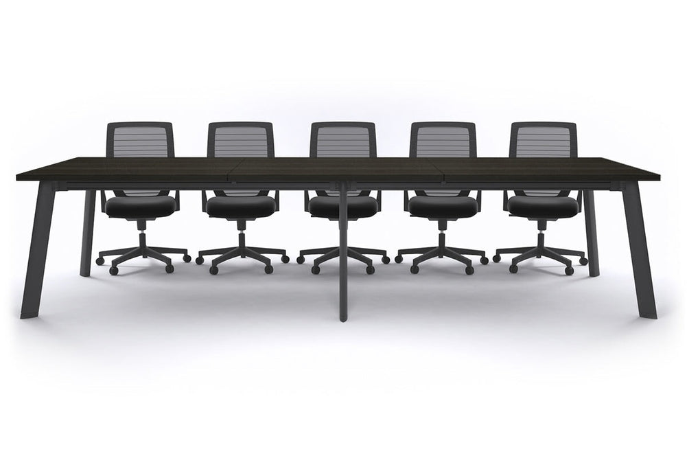 Switch Meeting Room Table [3600L x 1200W]-Black dark oak 