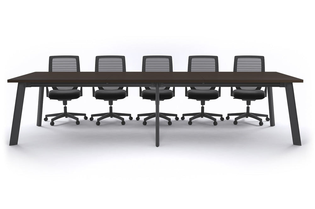 Switch Meeting Room Table [3600L x 1200W]-Black dark oak 