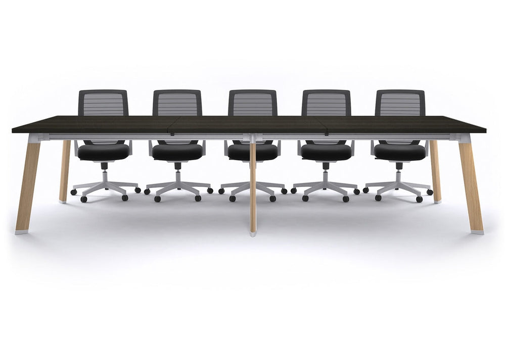 Switch Meeting Room Table [3600L x 1200W]-Wood imprint dark oak 