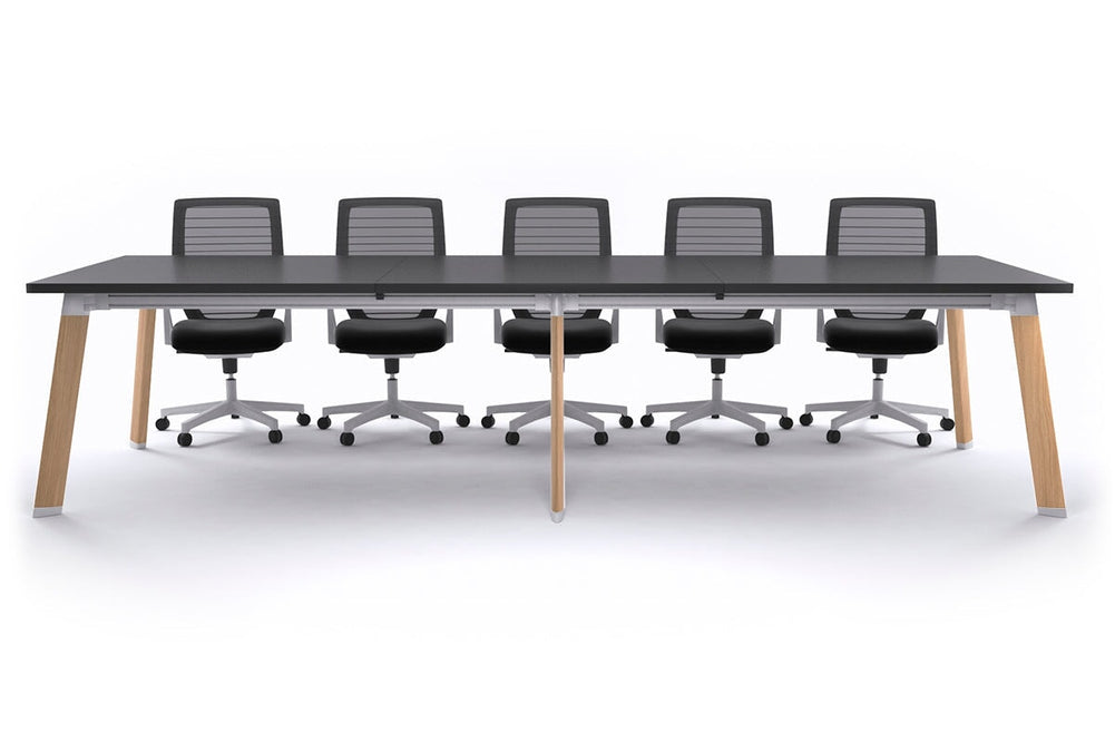 Switch Meeting Room Table [3600L x 1200W]-Black dark oak 