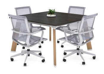 Switch Meeting Room Table - Rounded Corners [1100L x 1100W with Rounded Corners] Jasonl wood imprint leg 
