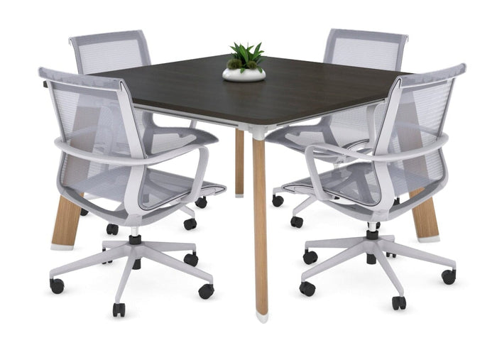 Switch Meeting Room Table - Rounded Corners [1100L x 1100W with Rounded Corners] Jasonl wood imprint leg 