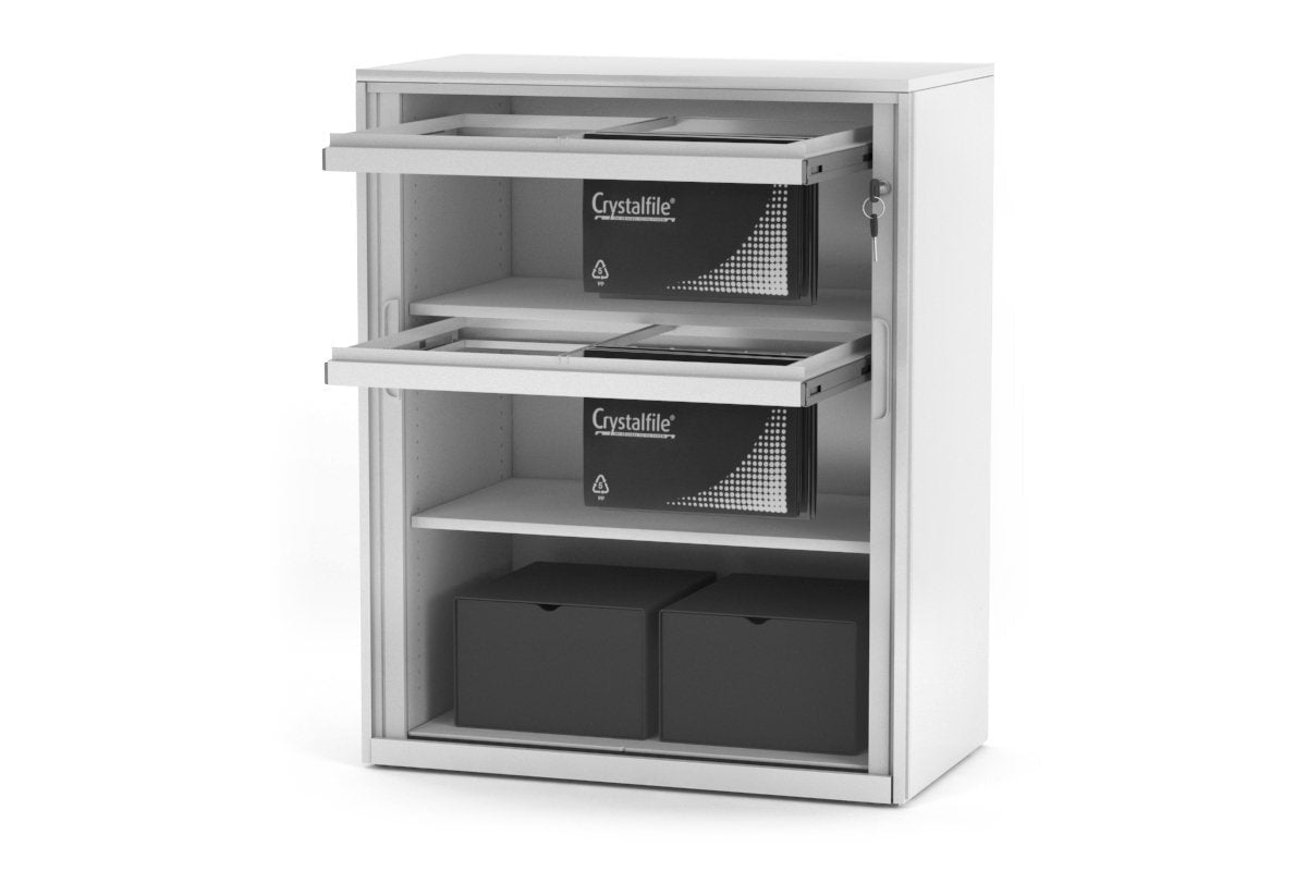 Tambour Sliding Door Storage Cabinet Metal [1025H x 900W] Jasonl 