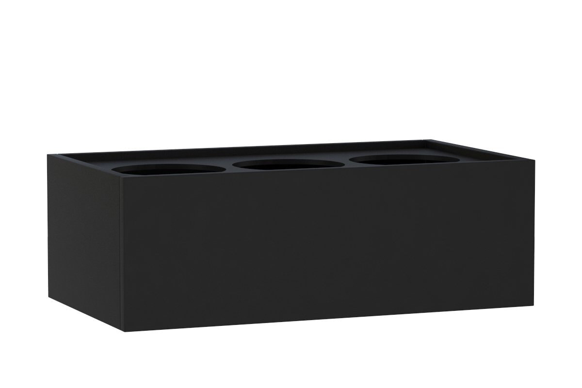 Tambour Sliding Door Storage Cabinet Metal [1025H x 900W]-black lower planter box