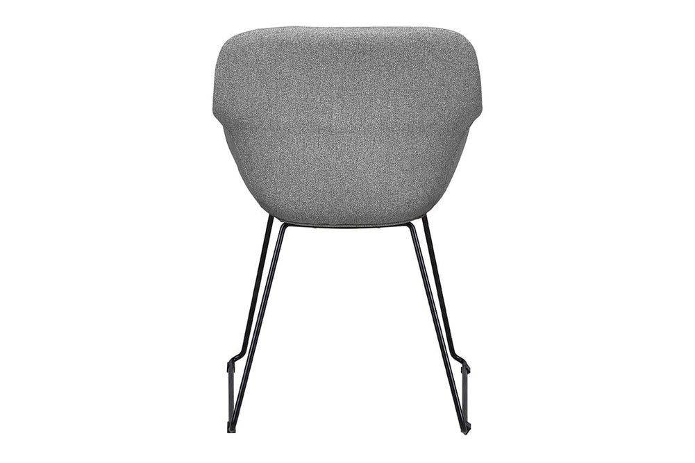 Tommy Tub Fabric Chair   - Sled Base-dark grey  