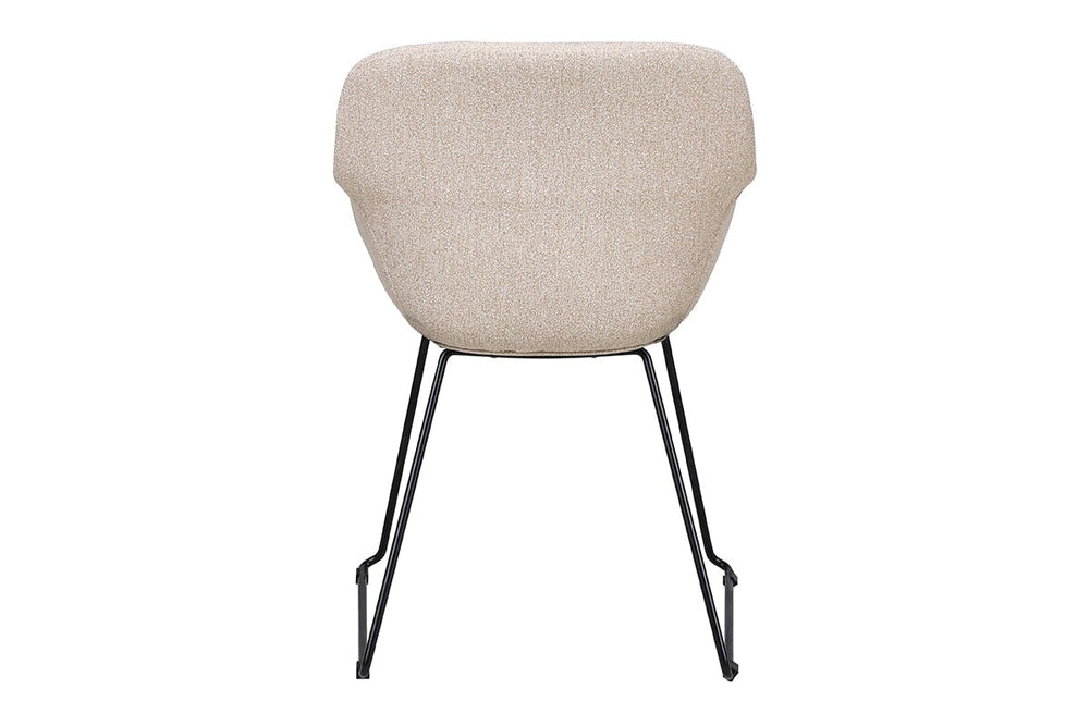 Tommy Tub Fabric Chair   - Sled Base-dark grey  
