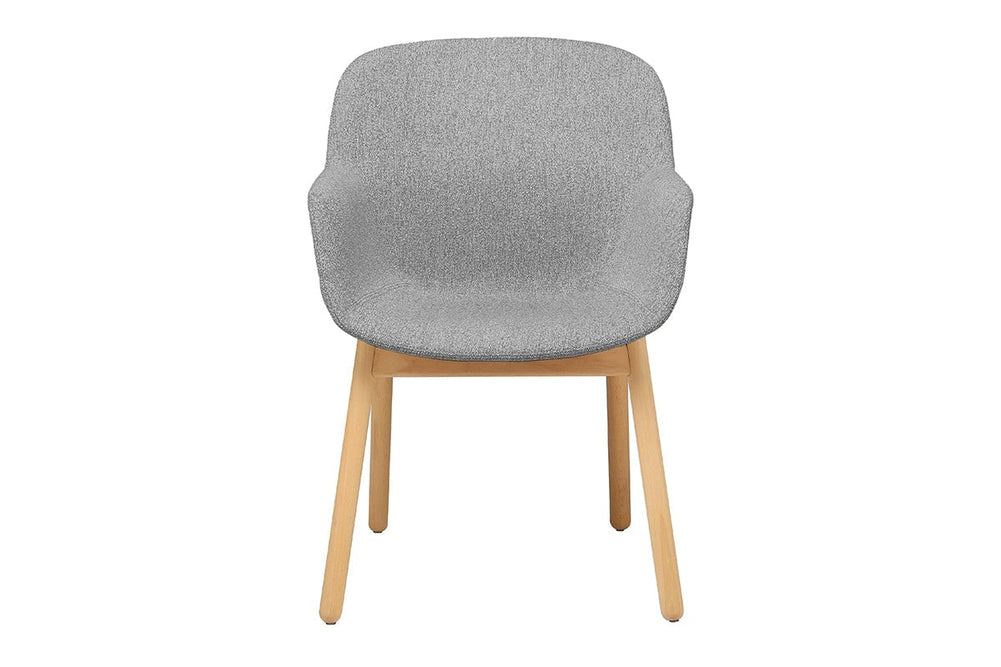 Tommy Tub Fabric Chair   - Wooden Base-dark grey  