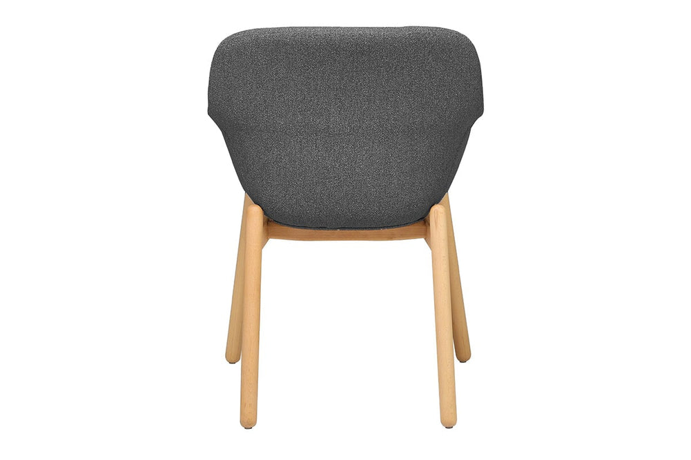 Tommy Tub Fabric Chair   - Wooden Base-dark grey  