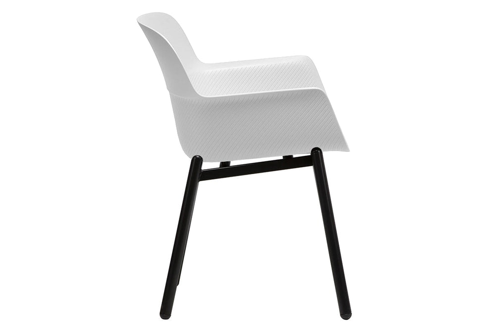 Tommy Tub Plastic Chair - 4 Leg-grey with pad  