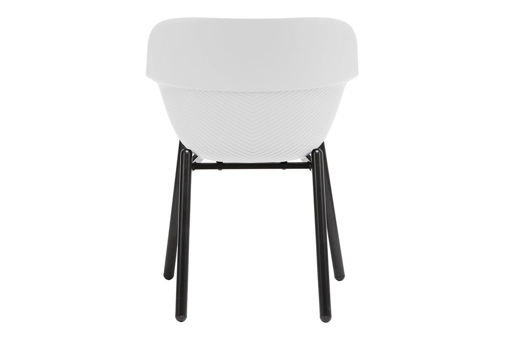 Tommy Tub Plastic Chair - 4 Leg-grey with pad  