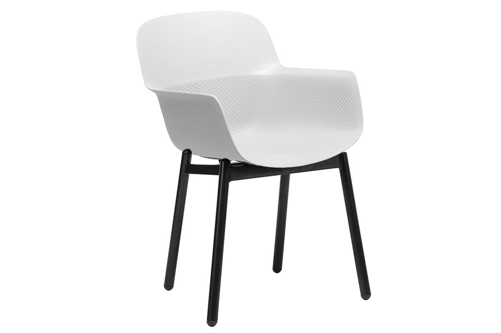 Tommy Tub Plastic Chair - 4 Leg-white  