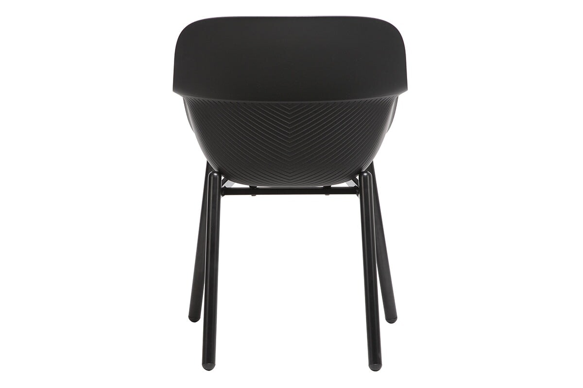 Tommy Tub Plastic Chair - 4 Leg-blue with pad  