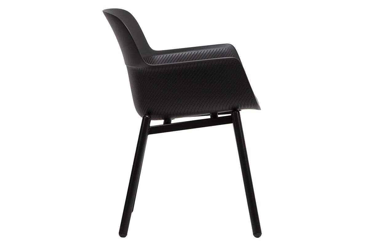 Tommy Tub Plastic Chair - 4 Leg-blue with pad  
