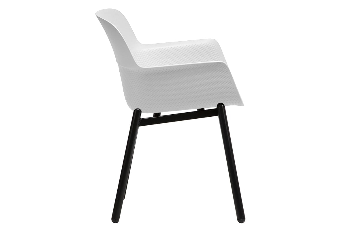 Tommy Tub Plastic Chair - 4 Leg-blue with pad  