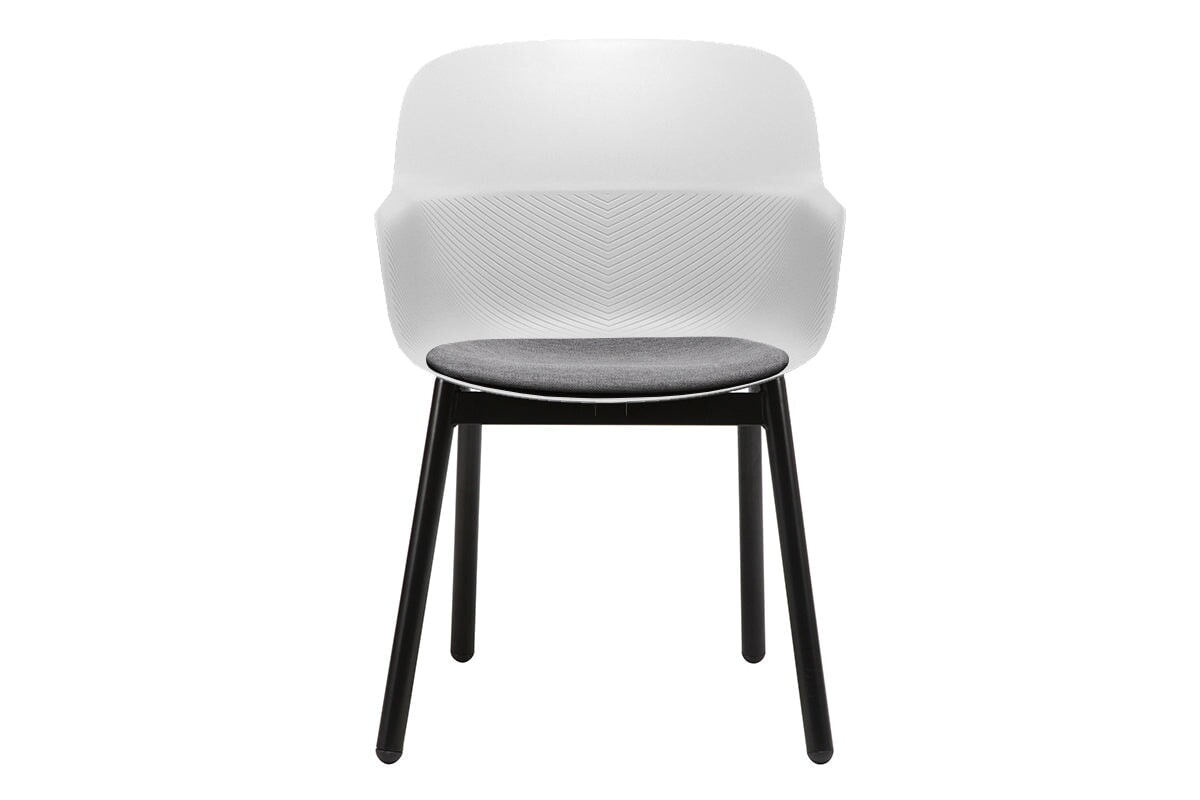 Tommy Tub Plastic Chair - 4 Leg-blue with pad  