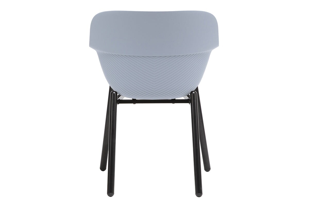 Tommy Tub Plastic Chair - 4 Leg-blue with pad  