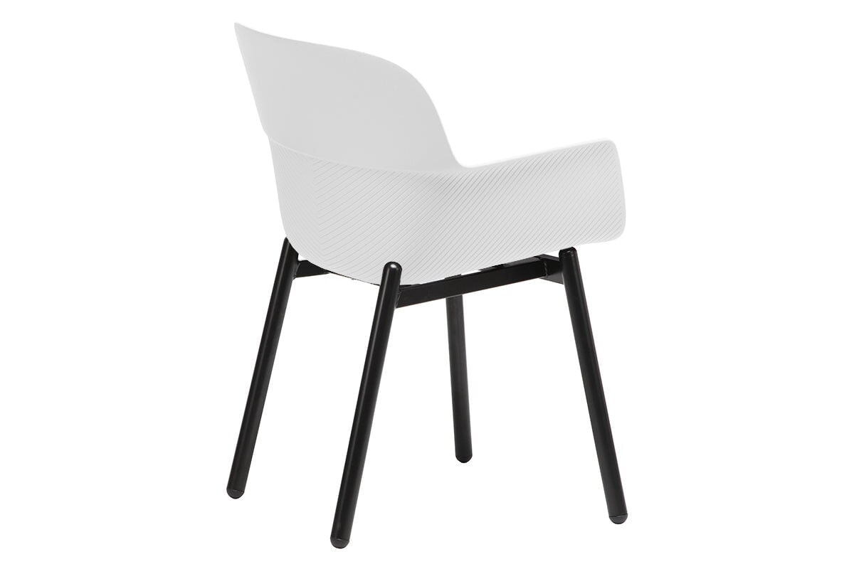 Tommy Tub Plastic Chair - 4 Leg-blue with pad  