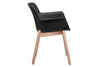 Tommy Tub Plastic Chair - Wooden Leg - Thumbnail 4 