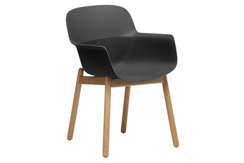  - Tommy Tub Plastic Chair - Wooden Leg - 1