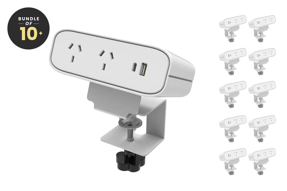 Trione Above - Desk Power and Data Module - 2 AC USB Outlets-white  