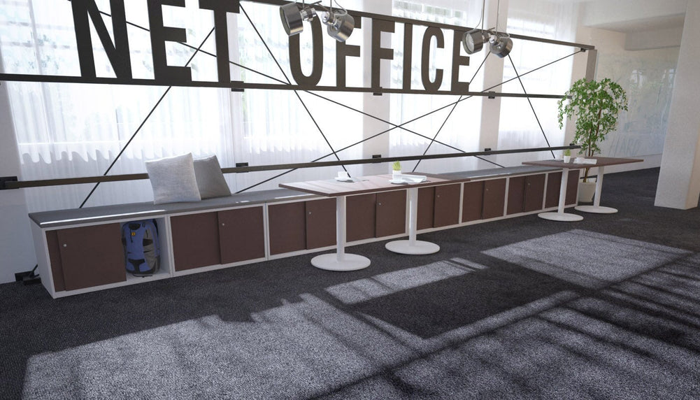 Uniform Low Sliding 2 Door Credenza - Top Cushion-wenge squash orange 