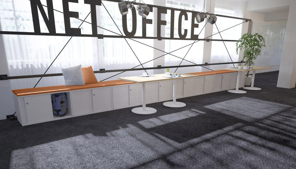 Uniform Low Sliding 2 Door Credenza - Top Cushion-wenge squash orange 