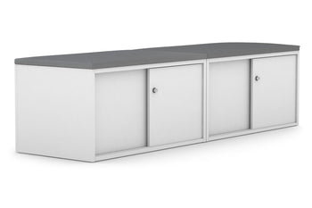  - Uniform Low Sliding 4 Door Credenza - Top Cushion - 1