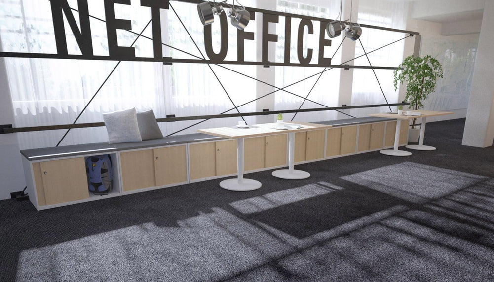 Uniform Low Sliding 4 Door Credenza - Top Cushion-wenge squash orange 