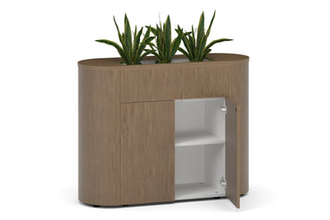 Uniform Lux Curved Storage with Planter Box 2 Door Cupboard [Uniform Lux Curved Storage with Planter Box] Jasonl 