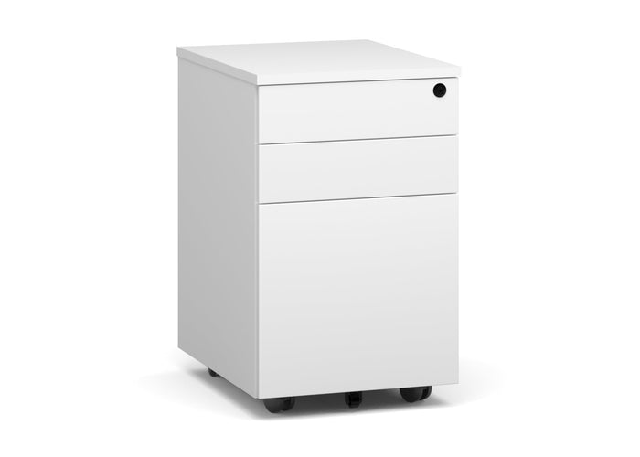 Uniform Melamine Mobile Pedestal Jasonl white 