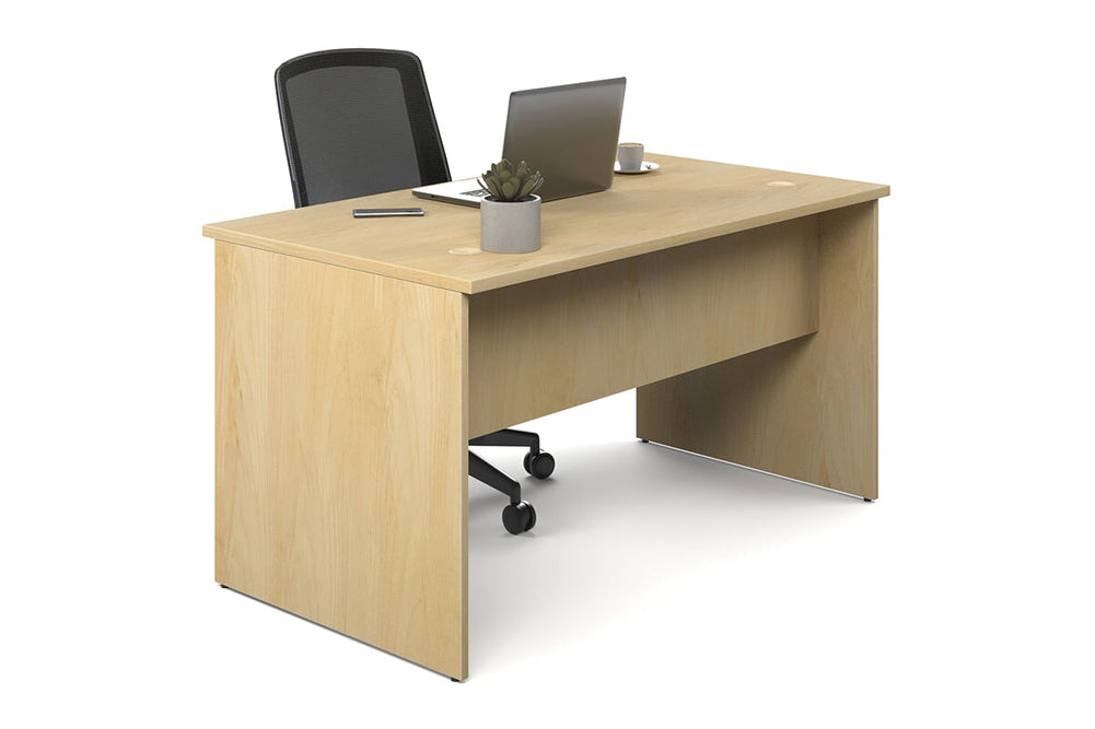 Uniform Panel Office Desk [1200W x 750H x 700D]-dark oak dark oak laminate 