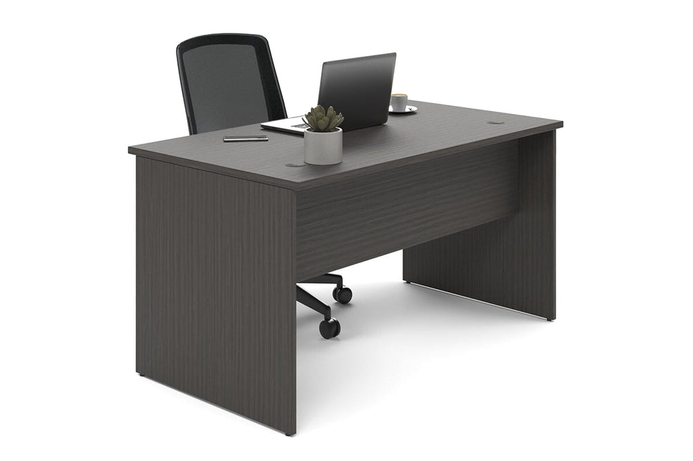 Uniform Panel Office Desk [1200W x 750H x 700D]-dark oak dark oak laminate 
