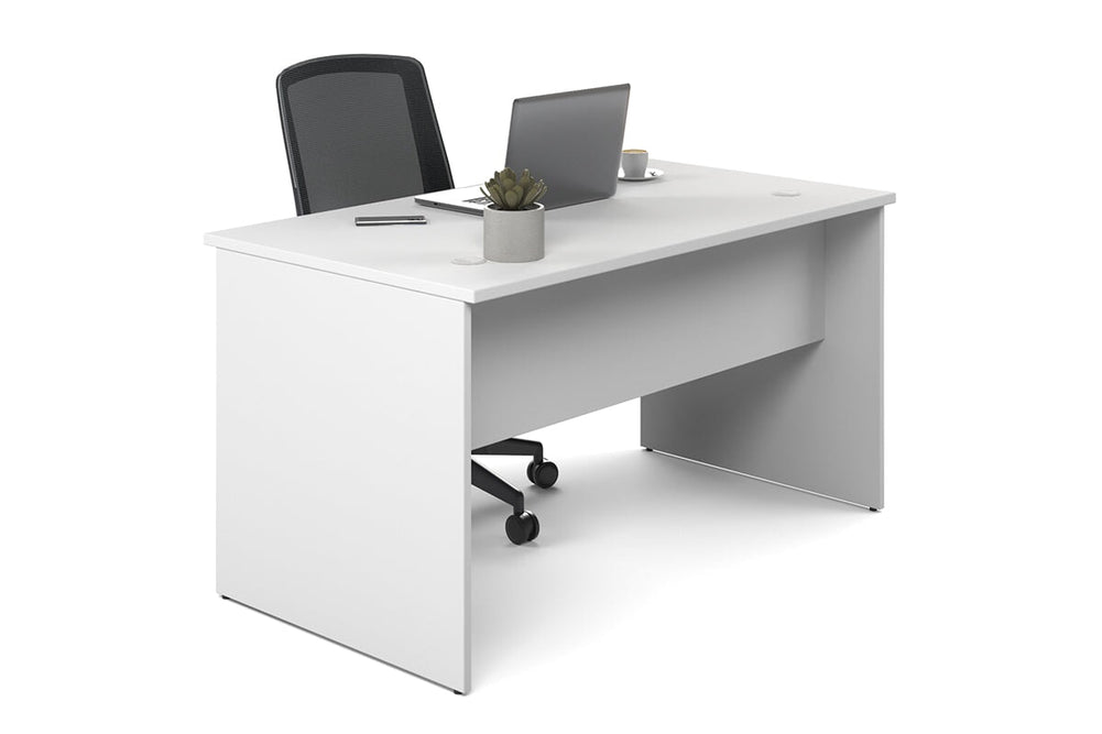 Uniform Panel Office Desk [1200W x 750H x 700D]-dark oak dark oak laminate 