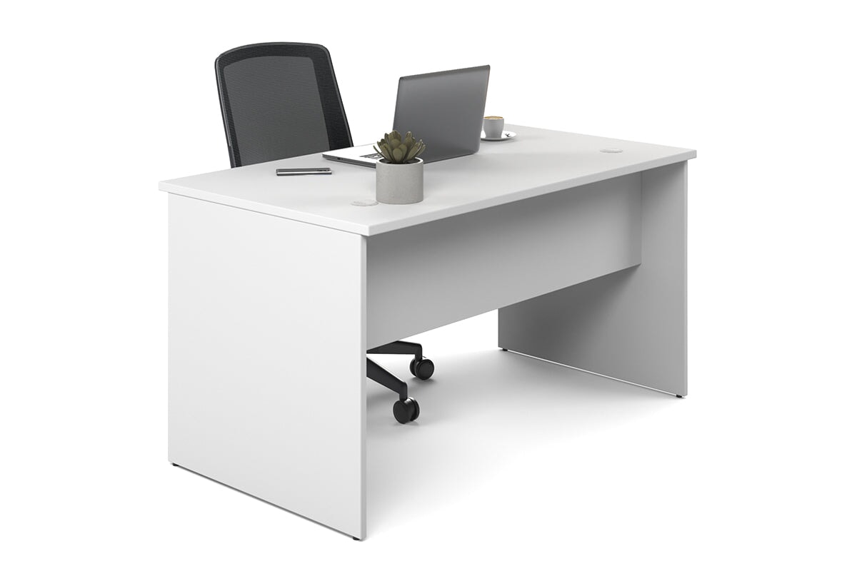 Uniform Panel Desk [1200W x 750H x 700D]-dark oak dark oak laminate 