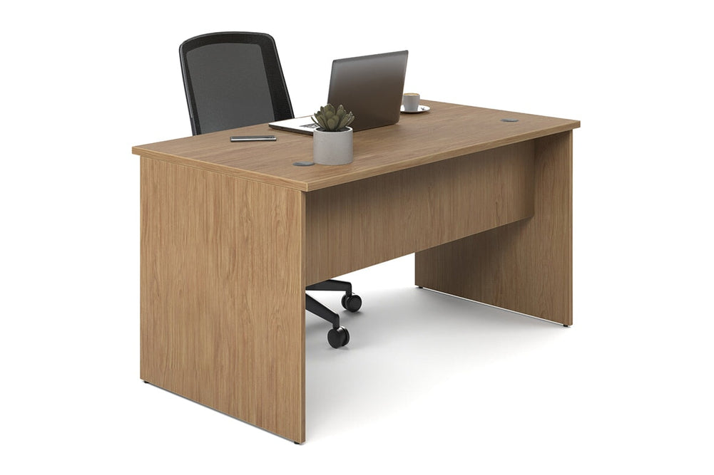 Uniform Panel Office Desk [1200W x 750H x 700D]-dark oak dark oak laminate 