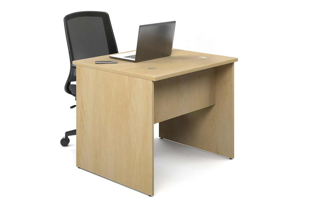 Uniform Panel Office Desk [900W x 750H x 600D]-dark oak  