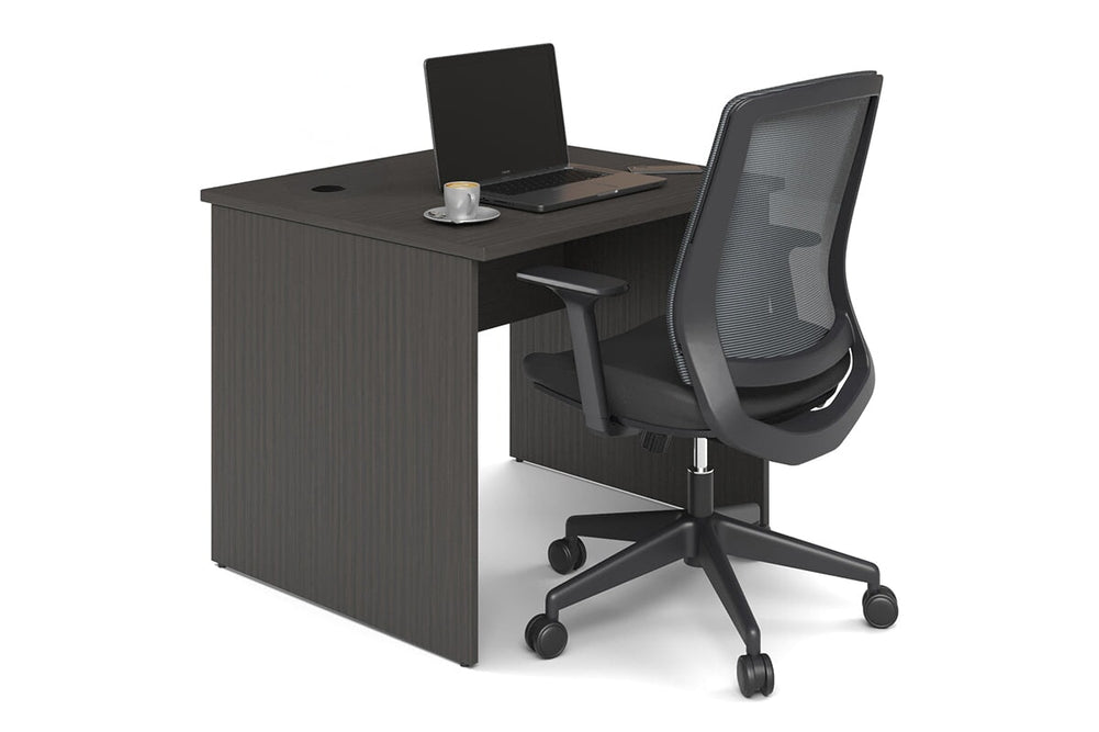 Uniform Panel Office Desk [900W x 750H x 600D]-dark oak  