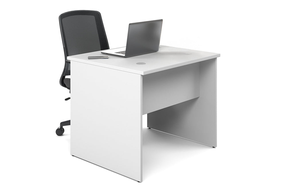 Uniform Panel Office Desk [900W x 750H x 600D]-dark oak  